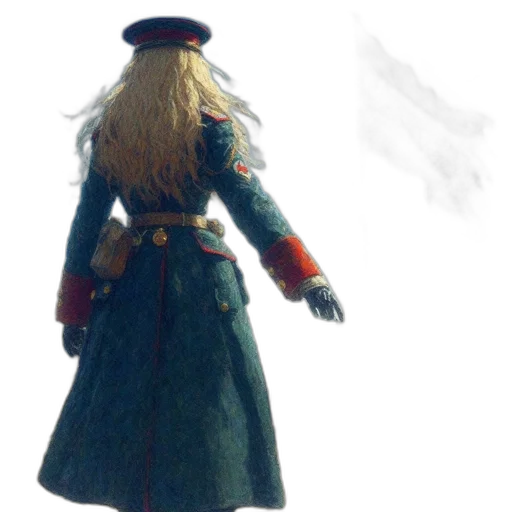 staff, hat, jacket, dress, concept art, 3d render, fantasy art, photorealistic transparent PNG cut-out