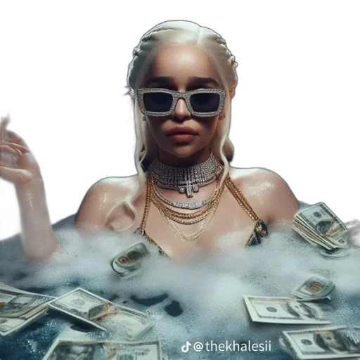 concept art, woman, platinum, blonde, hair, large, sunglasses, diamond transparent PNG cut-out