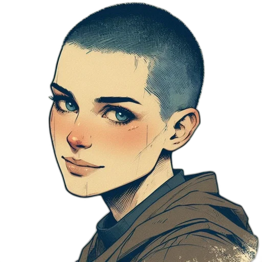 face, staff, weapon, fantasy art, comic book art, watercolor, concept art, earth tones transparent PNG cut-out