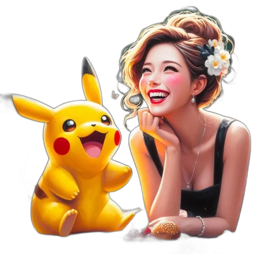 photorealistic, pixel art, fantasy art, cartoon, young, woman, wavy, brown transparent PNG cut-out