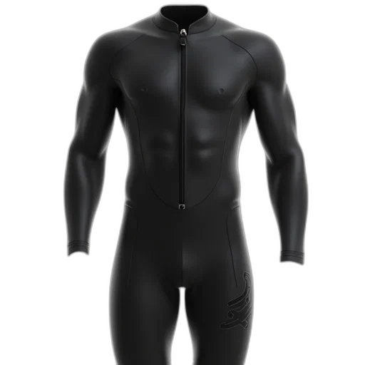 jacket, mask, dress, 3d render, concept art, cyberpunk, black, wetsuit transparent PNG cut-out