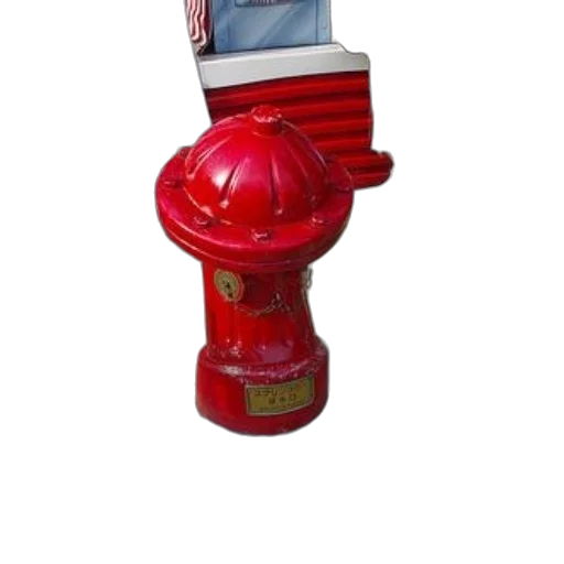 robot, staff, bottle, weapon, 3d render, red, fire, hydrant transparent PNG cut-out