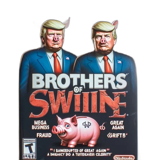 concept art, comic book art, pixel art, game, cover, brothers, swine, nintendo transparent PNG cut-out
