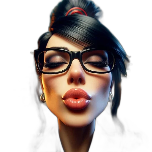 face, photorealistic, fantasy art, concept art, cartoon, red, close-up, portrait transparent PNG cut-out