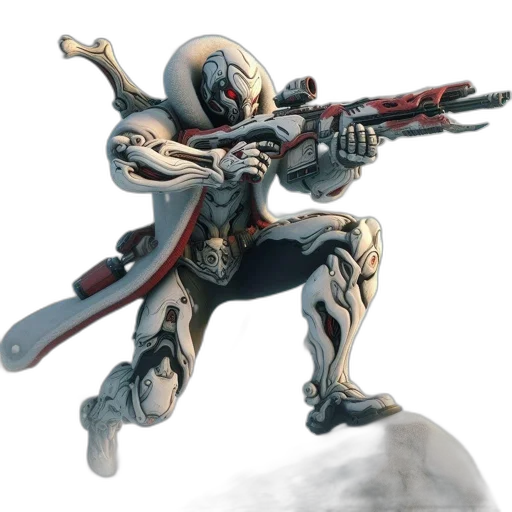 robot, weapon, sword, staff, concept art, fantasy art, 3d render, comic book art transparent PNG cut-out