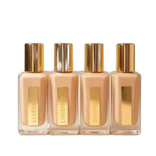 bottle, golden, collection, six, makeup, bottles, gold, caps transparent PNG cut-out