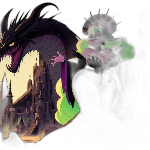 dragon, creature, mask, concept art, fantasy art, pixel art, comic book art, dark transparent PNG cut-out