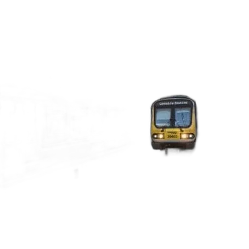 car, pixel art, photorealistic, concept art, two, trains, one, green transparent PNG cut-out