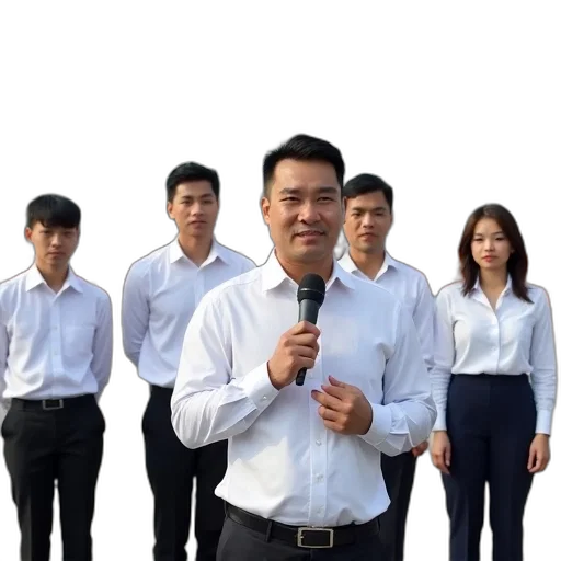 staff, forest, fire, group, people, including, man, white transparent PNG cut-out