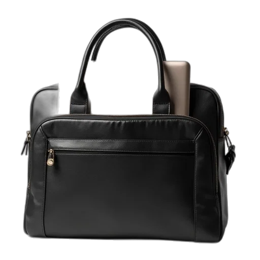 open, laptop, computer, bag transparent PNG cut-out
