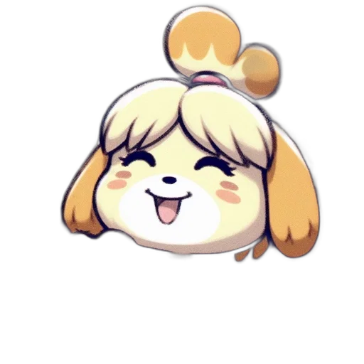 staff, animal, creature, face, pixel art, anime, watercolor, cartoon transparent PNG cut-out