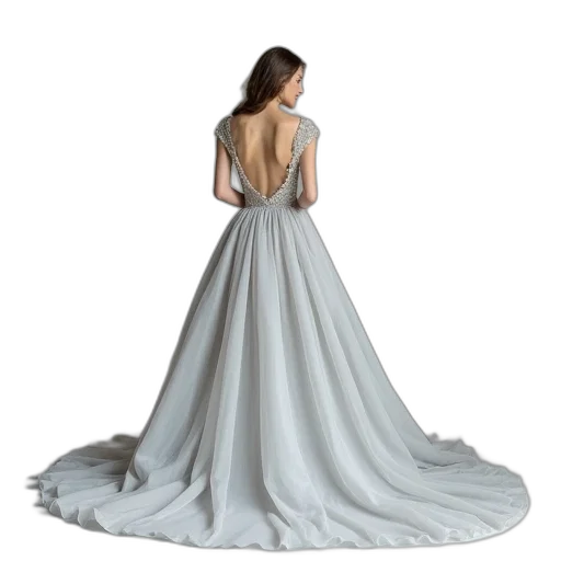 dress, photorealistic, concept art, pastel, blue, light, grey, color transparent PNG cut-out