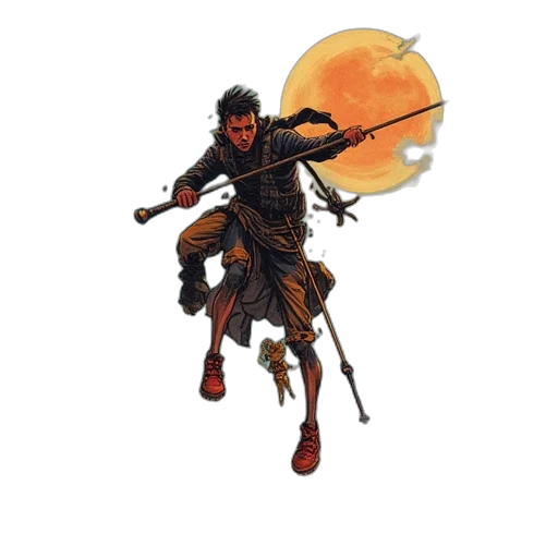 weapon, sword, staff, dragon, concept art, pixel art, fantasy art, comic book art transparent PNG cut-out