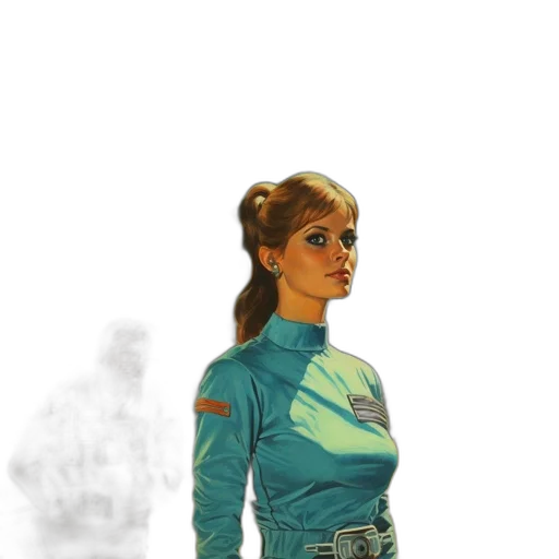 jacket, robot, dress, staff, comic book art, concept art, pixel art, fantasy art transparent PNG cut-out