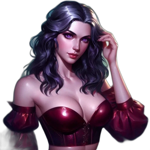 dress, crown, fantasy art, concept art, comic book art, pixel art, dark, red transparent PNG cut-out