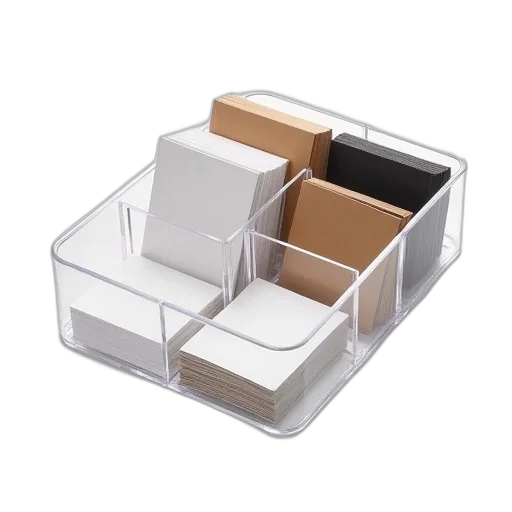 furniture, monochrome, clear, plastic, organizer, tray, filled, various transparent PNG cut-out