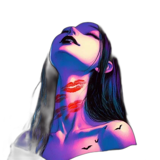 mask, face, dress, vaporwave, photorealistic, 3d render, fantasy art, neon lights transparent PNG cut-out
