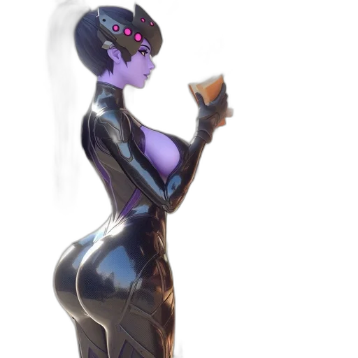 dress, robot, weapon, staff, concept art, cyberpunk, fantasy art, anime transparent PNG cut-out