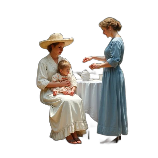 hat, dress, staff, oil painting, photorealistic, concept art, 3d render, snow transparent PNG cut-out