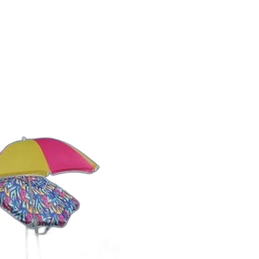 umbrella, hat, jacket, dress, 3d render, concept art, rain, beach transparent PNG cut-out