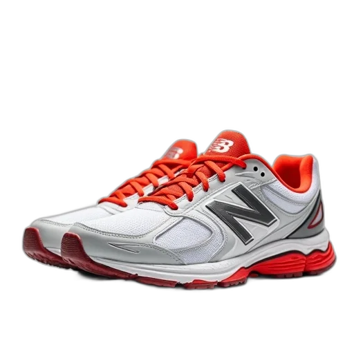 shoes, 3d render, photorealistic, pair, new, balance, running, white transparent PNG cut-out