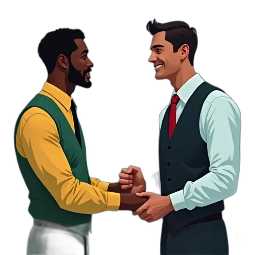 concept art, pixel art, comic book art, fantasy art, digital, illustration, two, men transparent PNG cut-out