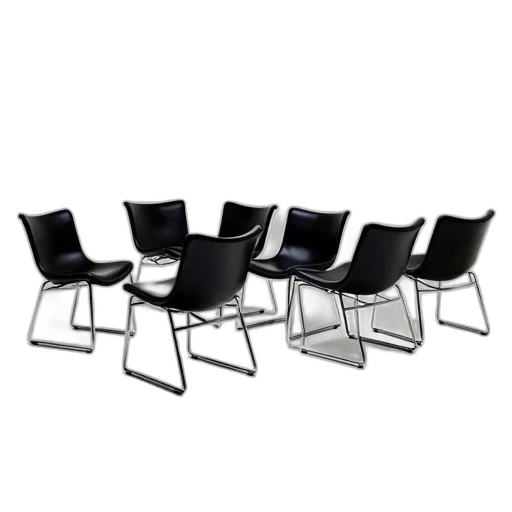 furniture, staff, 3d render, black transparent PNG cut-out