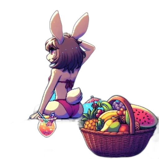 food, creature, animal, dress, pixel art, concept art, watercolor, 3d render transparent PNG cut-out