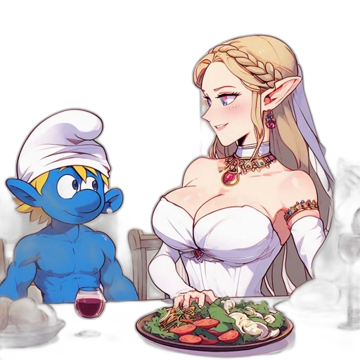 food, dress, pixel art, concept art, fantasy art, anime, fire, blue transparent PNG cut-out
