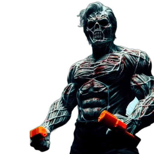 creature, comic book art, concept art, 3d render, dark, moody, setting, muscular transparent PNG cut-out