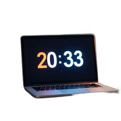 3d render, digital, clock, mounted transparent PNG cut-out