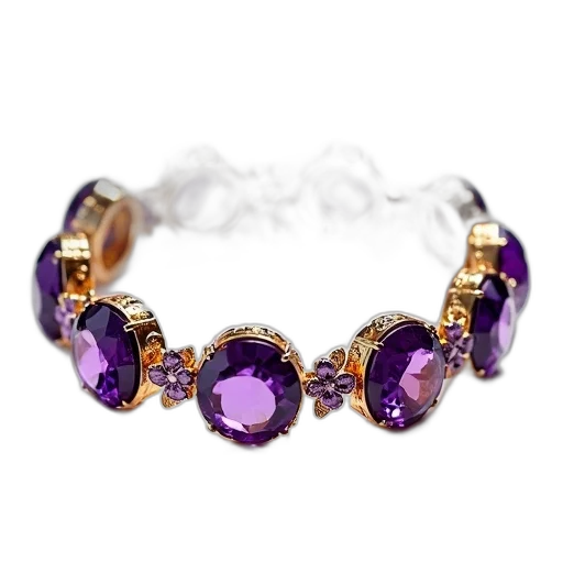 jewelry, crown, close-up, image, purple, amethyst, bracelet, intricate transparent PNG cut-out