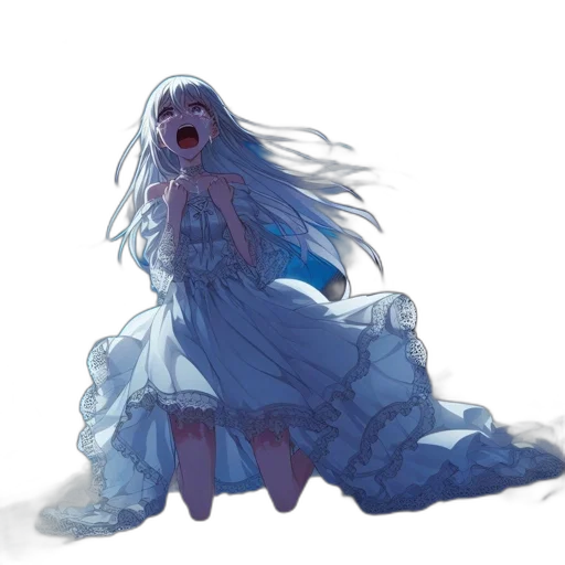 dress, creature, face, mask, concept art, watercolor, anime, pixel art transparent PNG cut-out
