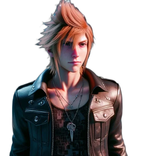 jacket, face, concept art, 3d render, photorealistic, fantasy art, character, black transparent PNG cut-out