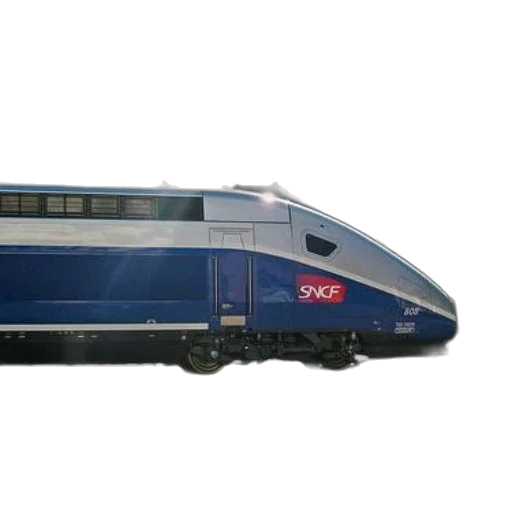 3d render, blue, silver, train, sncf, logo, traveling, down transparent PNG cut-out