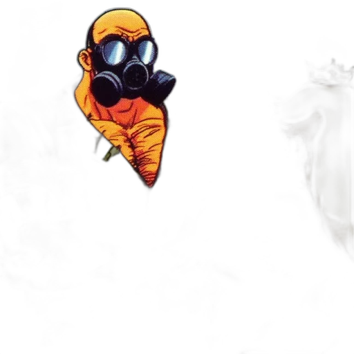 mask, jacket, face, creature, concept art, pixel art, 3d render, comic book art transparent PNG cut-out