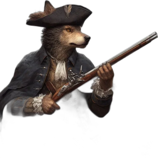 staff, animal, weapon, hat, concept art, 3d render, fantasy art, photorealistic transparent PNG cut-out