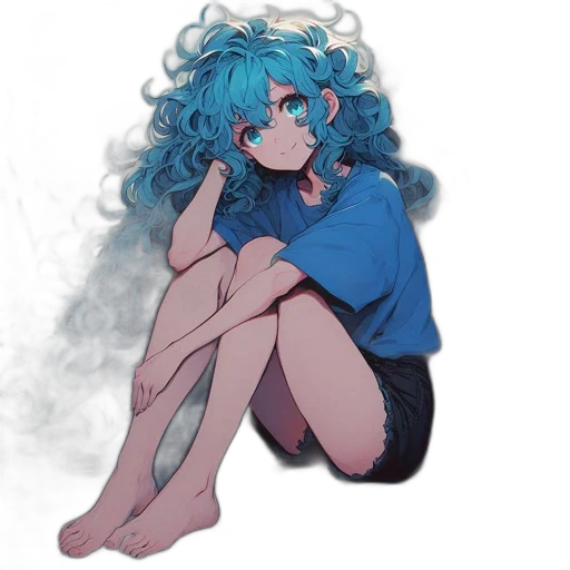 dress, creature, mask, hair, vaporwave, anime, pixel art, watercolor transparent PNG cut-out