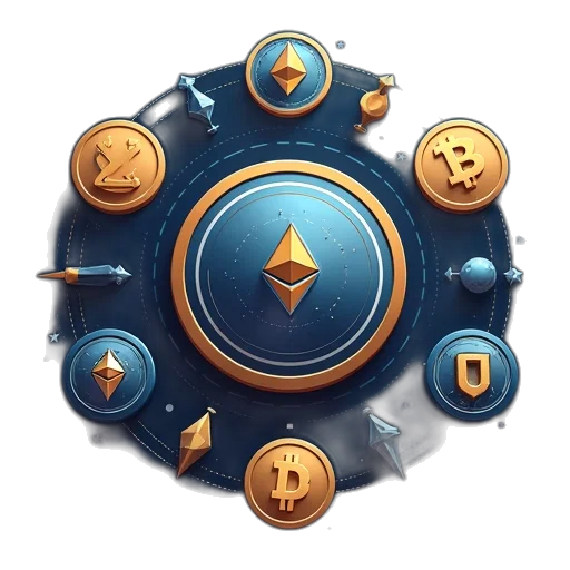 jewelry, crown, concept art, fantasy art, pixel art, 3d render, ether, coin transparent PNG cut-out
