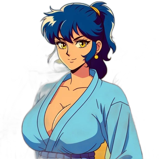dress, staff, anime, concept art, pixel art, cartoon, blue, three transparent PNG cut-out