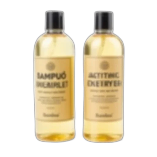 bottle, two, identical, bottles, bambu, anti-prize, shampoo, displayed transparent PNG cut-out