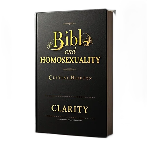 bible, homosexuality, clarity, book, cover, dark, background, golden transparent PNG cut-out