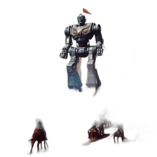 robot, creature, weapon, animal, concept art, fantasy art, pixel art, 3d render transparent PNG cut-out