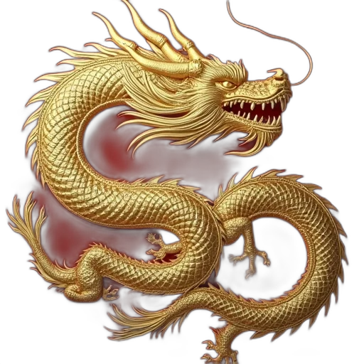 dragon, staff, photorealistic, fantasy art, concept art, 3d render, golden, revenge transparent PNG cut-out