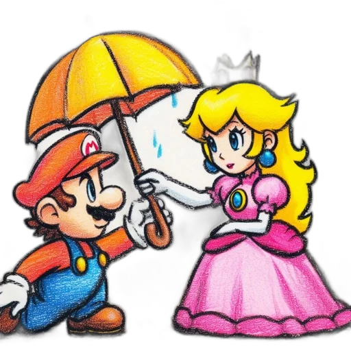 umbrella, dress, weapon, hat, pixel art, concept art, watercolor, cartoon transparent PNG cut-out