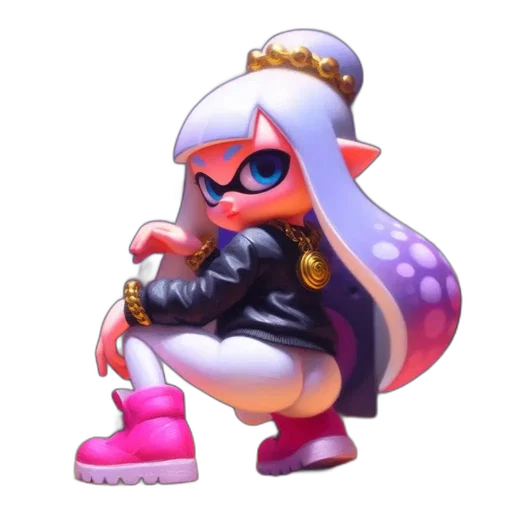 weapon, dress, animal, staff, concept art, vaporwave, 3d render, pixel art transparent PNG cut-out