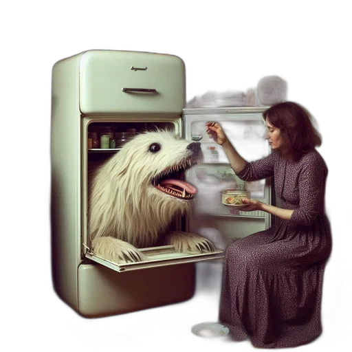 animal, creature, robot, food, concept art, photorealistic, pixel art, vaporwave transparent PNG cut-out