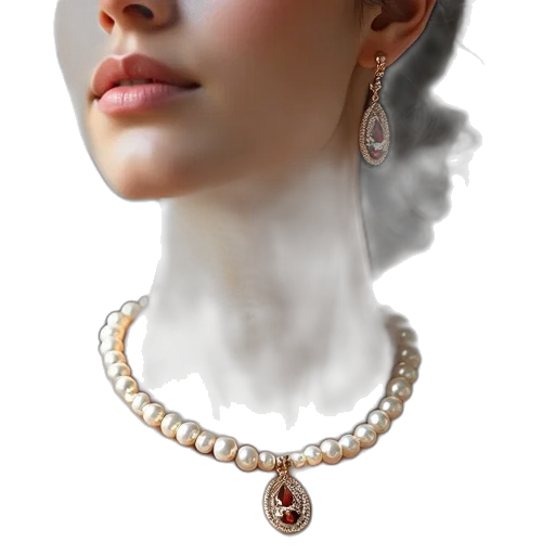 jewelry, crown, face, photorealistic, 3d render, fantasy art, concept art, necklace transparent PNG cut-out