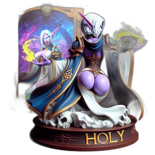 fantasy art, concept art, pixel art, detailed, figurine, portrays, female, fantasy transparent PNG cut-out