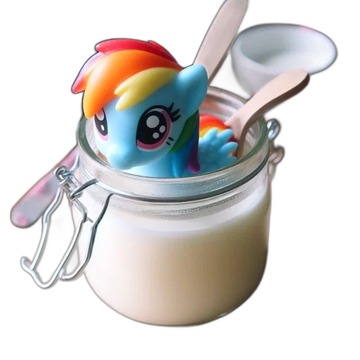 food, 3d render, glass, jar, contains, creamy, substance, adorned transparent PNG cut-out